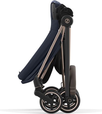 CYBEX Kočárek Mios 3.0 Chrome Brown, seat pack, lux carry cot Nautical Blue - obrázek 16