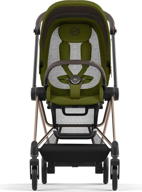 CYBEX Kočárek Mios 3.0 Chrome Brown, seat pack, lux carry cot Khaki Green - obrázek 4