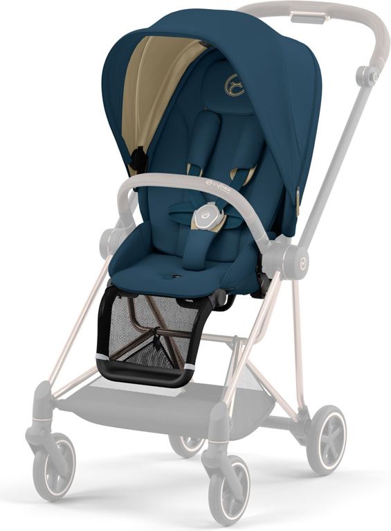CYBEX Kočárek Mios 3.0 Chrome Black, seat pack, lux carry cot Mountain Blue - obrázek 2