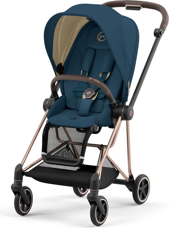 CYBEX Kočárek Mios 3.0 Chrome Black, seat pack, lux carry cot Mountain Blue - obrázek 3