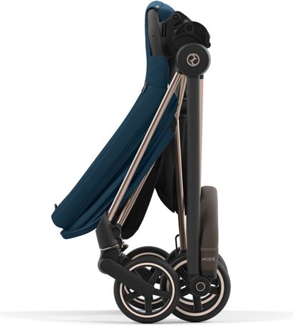 CYBEX Kočárek Mios 3.0 Chrome Black, seat pack, lux carry cot Mountain Blue - obrázek 9