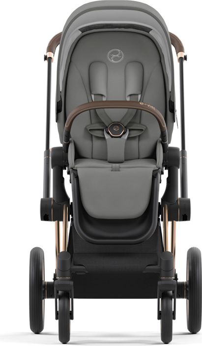 CYBEX Kočárek Priam 4.0 Chrome Brown, seat pack, lux carry cot Soho Grey - obrázek 4
