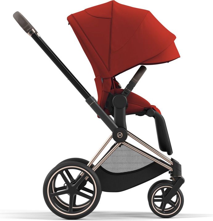 CYBEX Kočárek Priam 4.0 Chrome Brown, seat pack, lux carry cot Autumn Gold - obrázek 5
