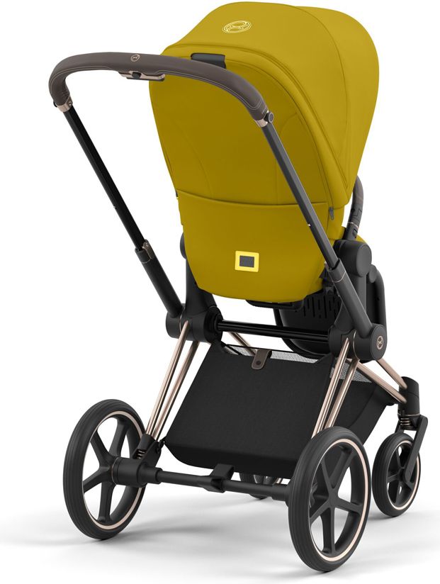 CYBEX Kočárek Priam 4.0 Chrome Black, seat pack, lux carry cot Mustard Yellow - obrázek 7