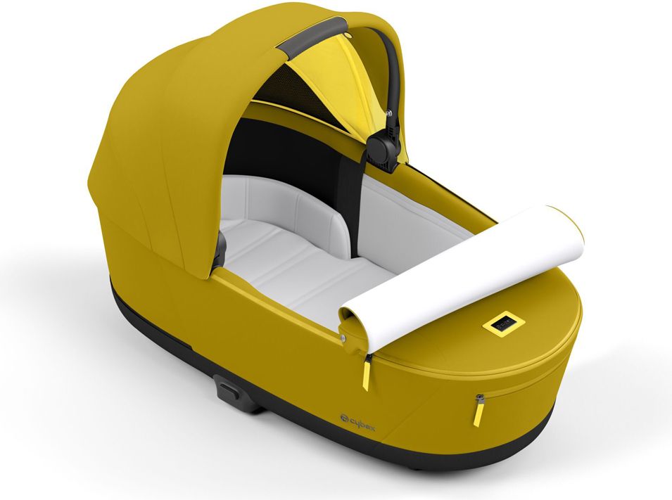 CYBEX Kočárek Priam 4.0 Chrome Black, seat pack, lux carry cot Mustard Yellow - obrázek 11