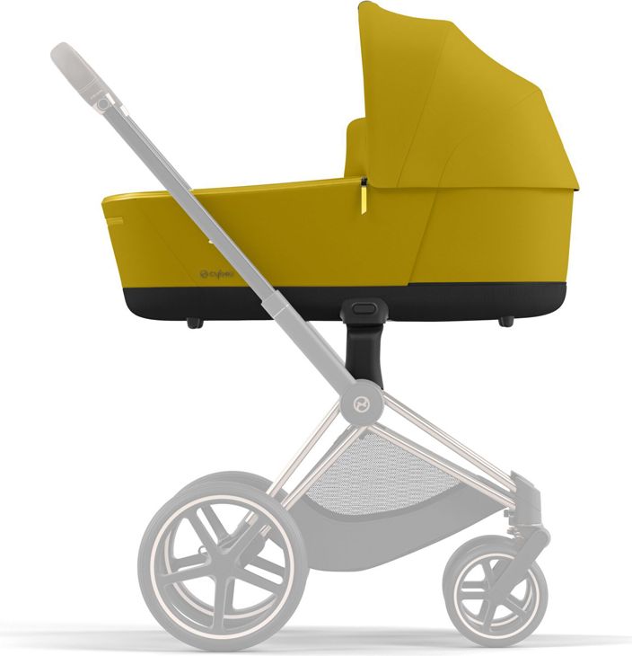 CYBEX Kočárek Priam 4.0 Chrome Black, seat pack, lux carry cot Mustard Yellow - obrázek 15