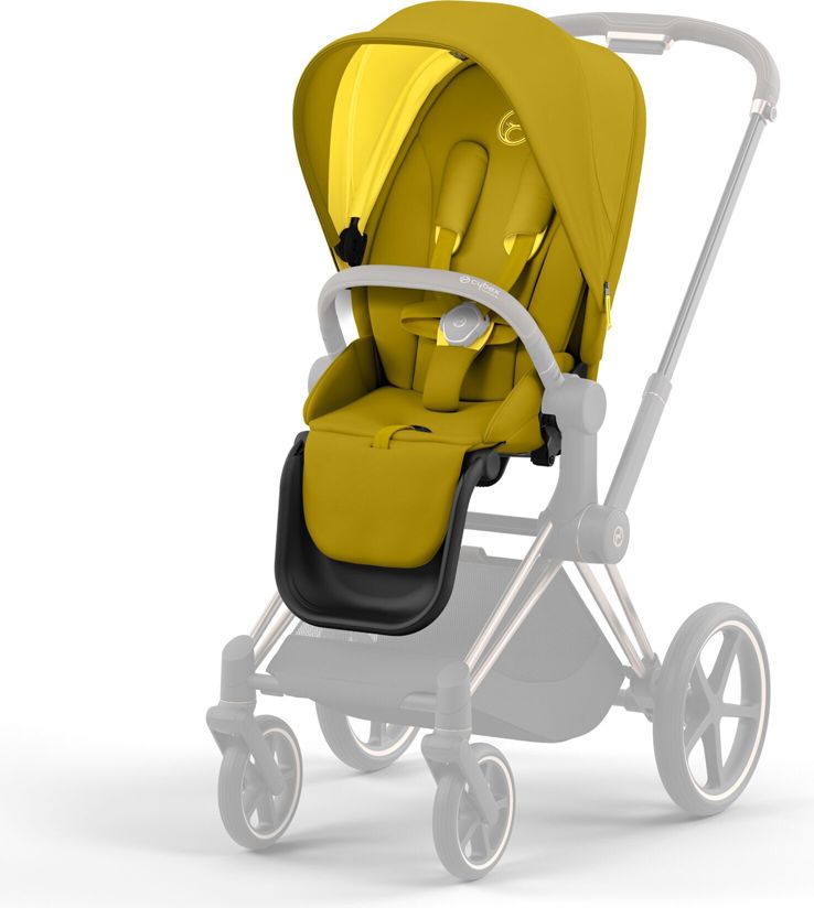 CYBEX Kočárek Priam 4.0 Chrome Brown, seat pack, lux carry cot Mustard Yellow - obrázek 2