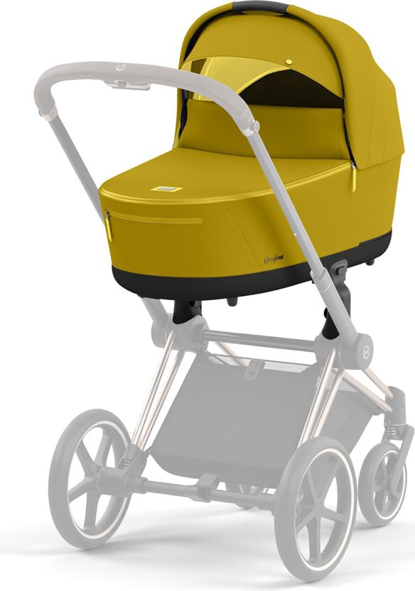 CYBEX Kočárek Priam 4.0 Chrome Brown, seat pack, lux carry cot Mustard Yellow - obrázek 16