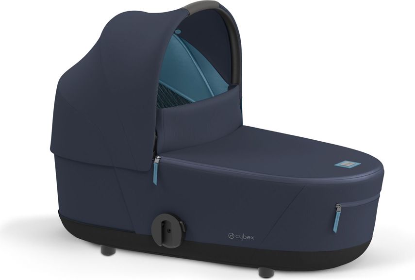 CYBEX Kočárek Mios 3.0 Chrome Black, seat pack, lux carry cot Nautical Blue - obrázek 2
