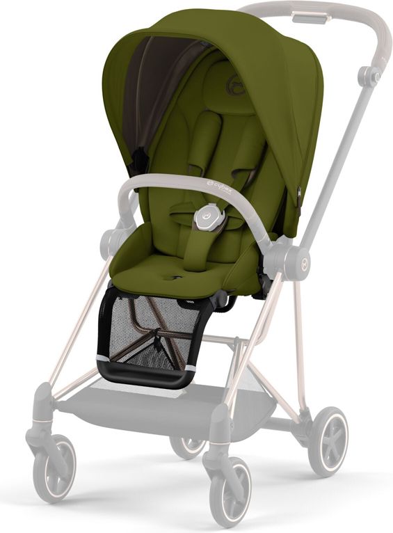 CYBEX Kočárek Mios 3.0 Chrome Black, seat pack, lux carry cot Khaki Green - obrázek 2