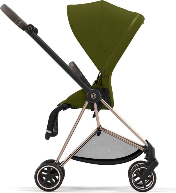CYBEX Kočárek Mios 3.0 Chrome Black, seat pack, lux carry cot Khaki Green - obrázek 7