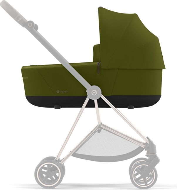 CYBEX Kočárek Mios 3.0 Chrome Black, seat pack, lux carry cot Khaki Green - obrázek 17