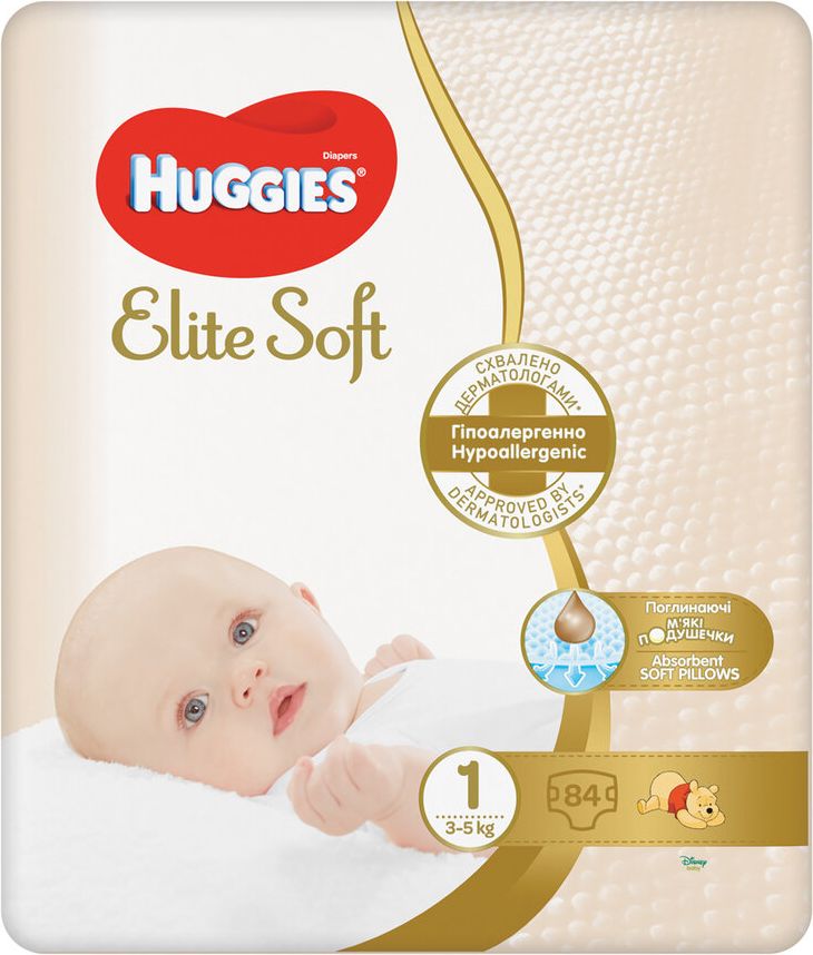 Huggies Elite Soft- 1 84 ks - obrázek 1