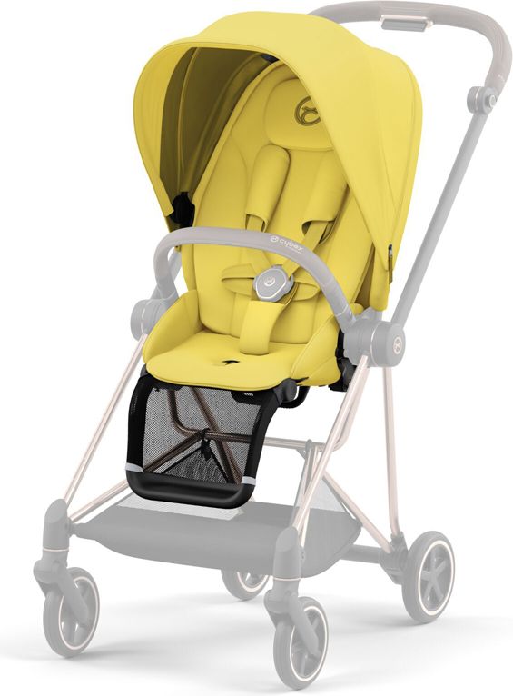 CYBEX Kočárek Mios 3.0 Chrome Brown, seat pack, lux carry cot Mustard Yellow - obrázek 2