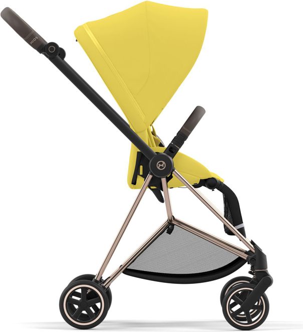 CYBEX Kočárek Mios 3.0 Chrome Brown, seat pack, lux carry cot Mustard Yellow - obrázek 5
