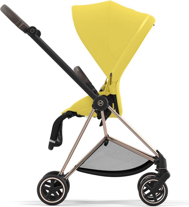CYBEX Kočárek Mios 3.0 Chrome Brown, seat pack, lux carry cot Mustard Yellow - obrázek 7