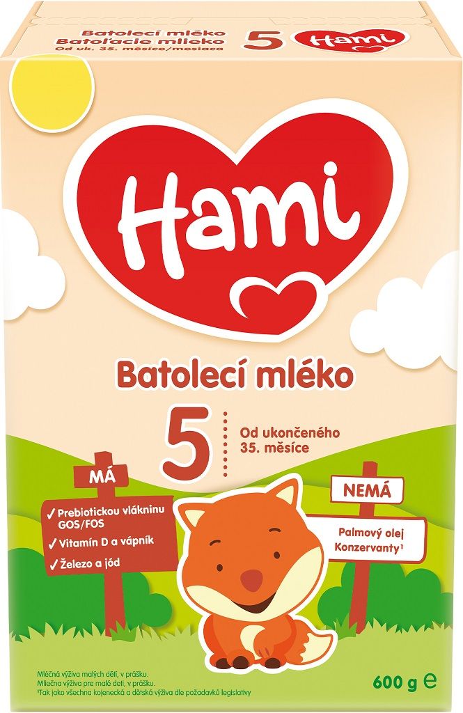 5x HAMI 5 Mléko dětské 600 g - obrázek 2