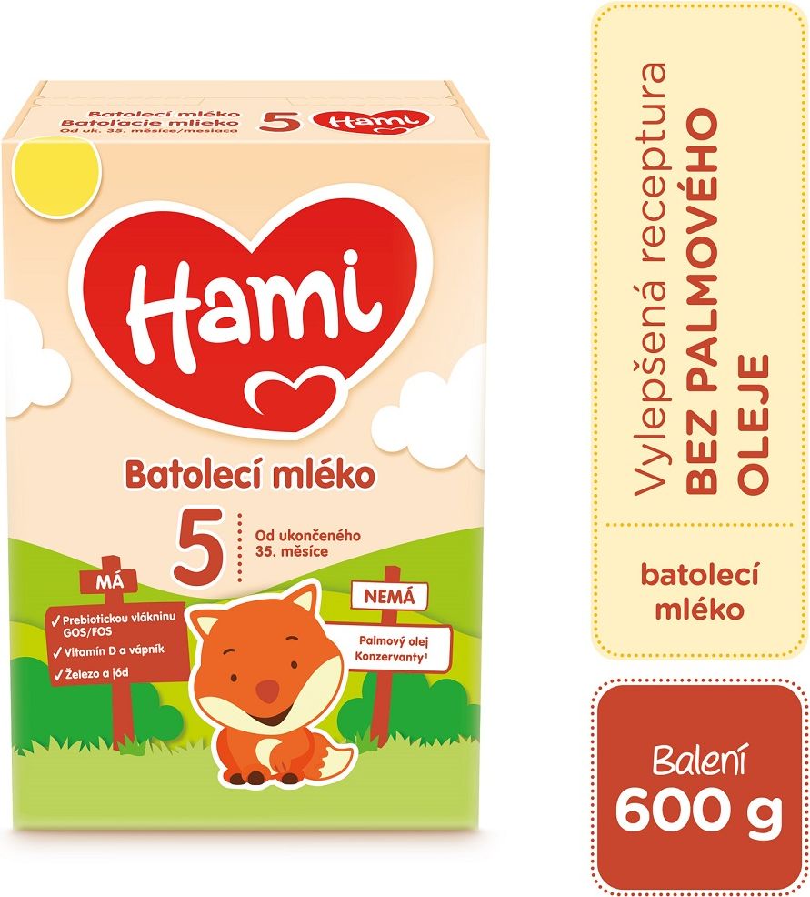 5x HAMI 5 Mléko dětské 600 g - obrázek 3