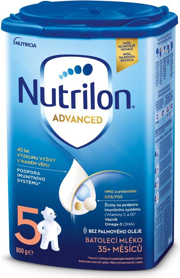 6x NUTRILON 5 Mléko batolecí 800 g, 35+ - obrázek 2