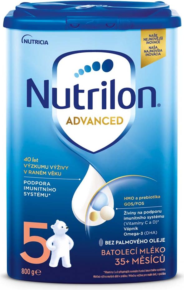 6x NUTRILON 5 Mléko batolecí 800 g, 35+ - obrázek 3
