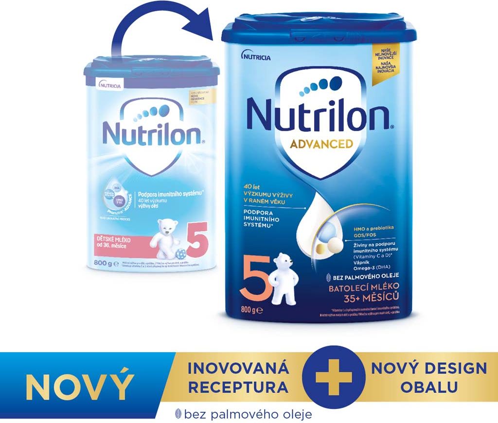 6x NUTRILON 5 Mléko batolecí 800 g, 35+ - obrázek 5