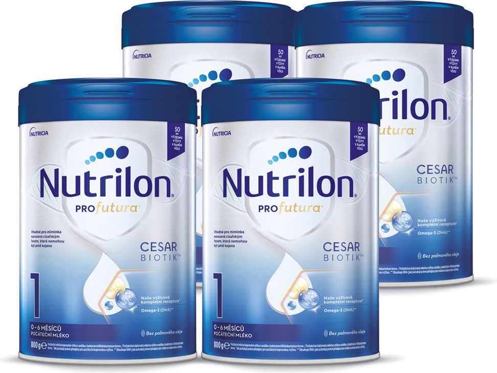 4x NUTRILON Profutura CESARBIOTIK 1 počáteční mléko 800 g - obrázek 2