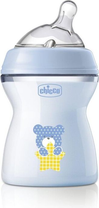 Chicco Natural Feeling kojenecká láhev modrá 250ml - obrázek 1