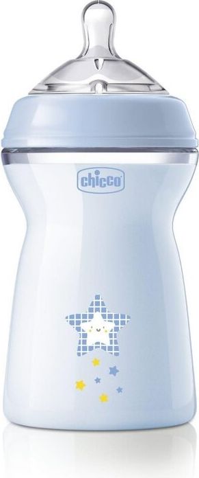 Chicco Natural Feeling kojenecká láhev modrá 330ml - obrázek 1