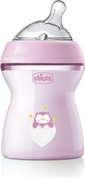 Chicco Natural Feeling kojenecká láhev růžová 250ml - obrázek 1