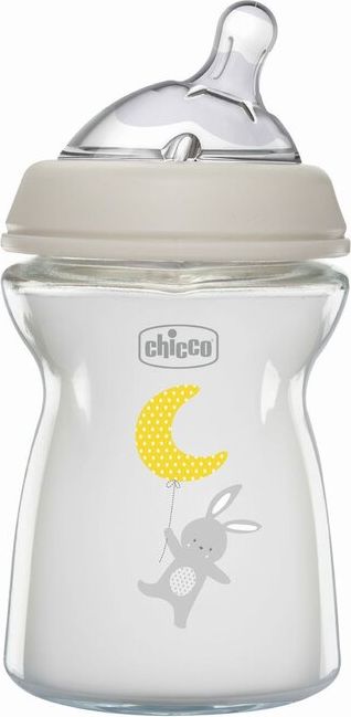 Chicco Láhev kojenecká sklo Natural Feeling neutral V001415 250ml - obrázek 1