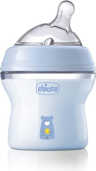 Chicco Natural Feeling kojenecká láhev modrá 150ml - obrázek 1