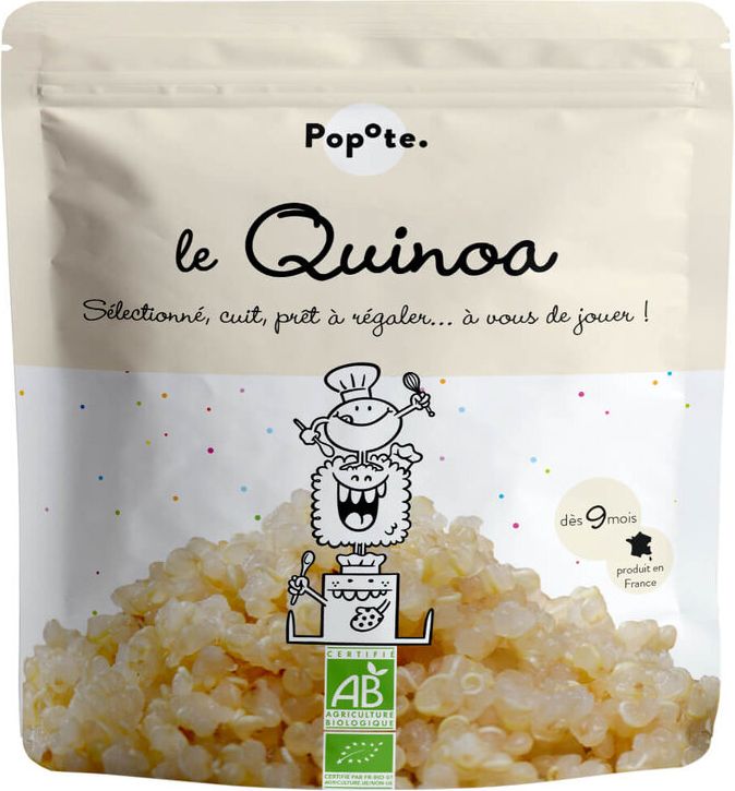 POPOTE Výběrová předvařená bio quinoa 100 g, 9+ - obrázek 1