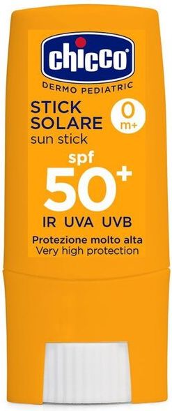 Chicco dětská tyčinka na opalování na obličej a citlivá místa SPF50+ 9 ml - obrázek 1