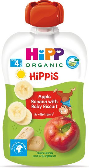 3x HiPP Příkrm ovocný Jablko, banán a sušenky BIO 190 g, 4m+ - obrázek 2