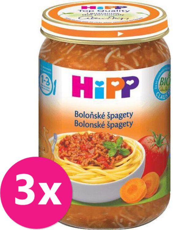 3x HiPP BIO Boloňské špagety (250 g) - maso-zeleninový příkrm - obrázek 1