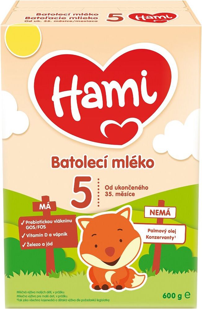 3x HAMI 5 Mléko dětské 600 g - obrázek 3