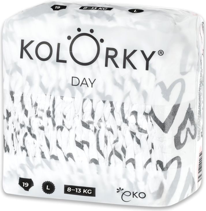 4x KOLORKY DAY Pleny jednorázové eko, srdce L (8-13 kg) 19 ks - obrázek 2