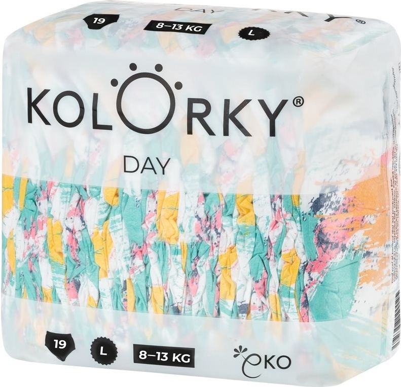4x KOLORKY DAY Pleny jednorázové eko, štětec L (8-13 kg) 19 ks - obrázek 2