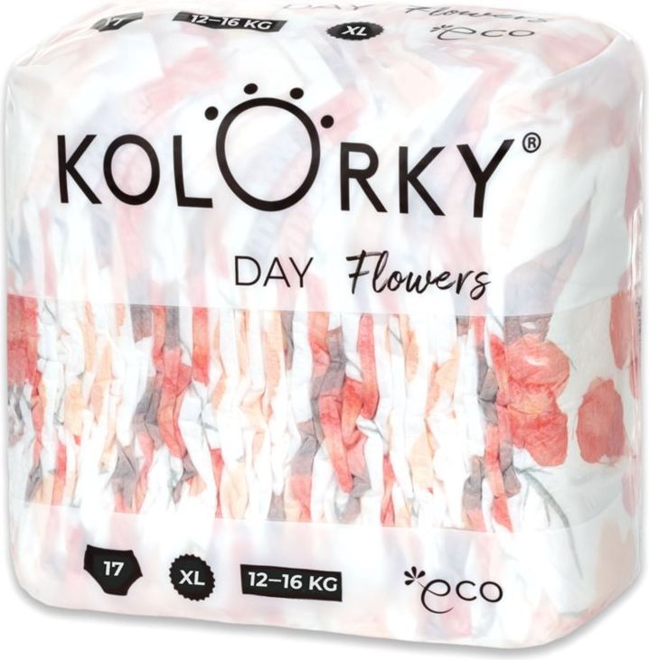 4x KOLORKY DAY Pleny jednorázové eko, květiny XL (12-16 kg) 17 ks - obrázek 2