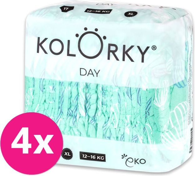 4x KOLORKY DAY Pleny jednorázové eko, balóny XL (12-16 kg) 17 ks - obrázek 1