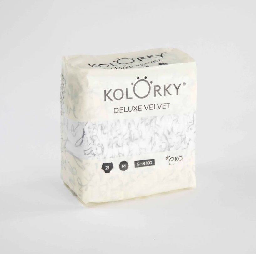 4x KOLORKY DELUXE VELVET Pleny jednorázové eko se sametovým povrchem M (5-8 kg) 21 ks - obrázek 8