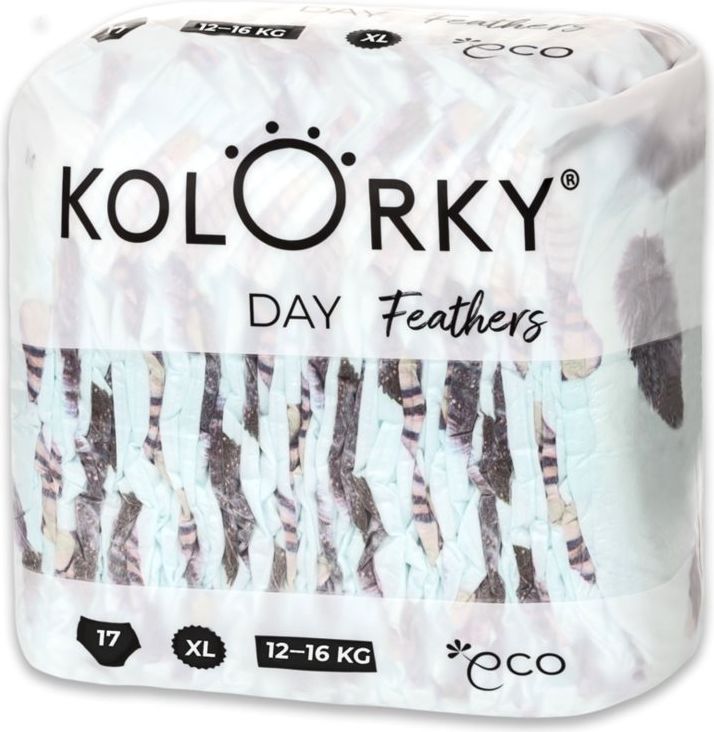 4x KOLORKY DAY Pleny jednorázové eko, peří XL (12-16 kg) 17 ks - obrázek 2