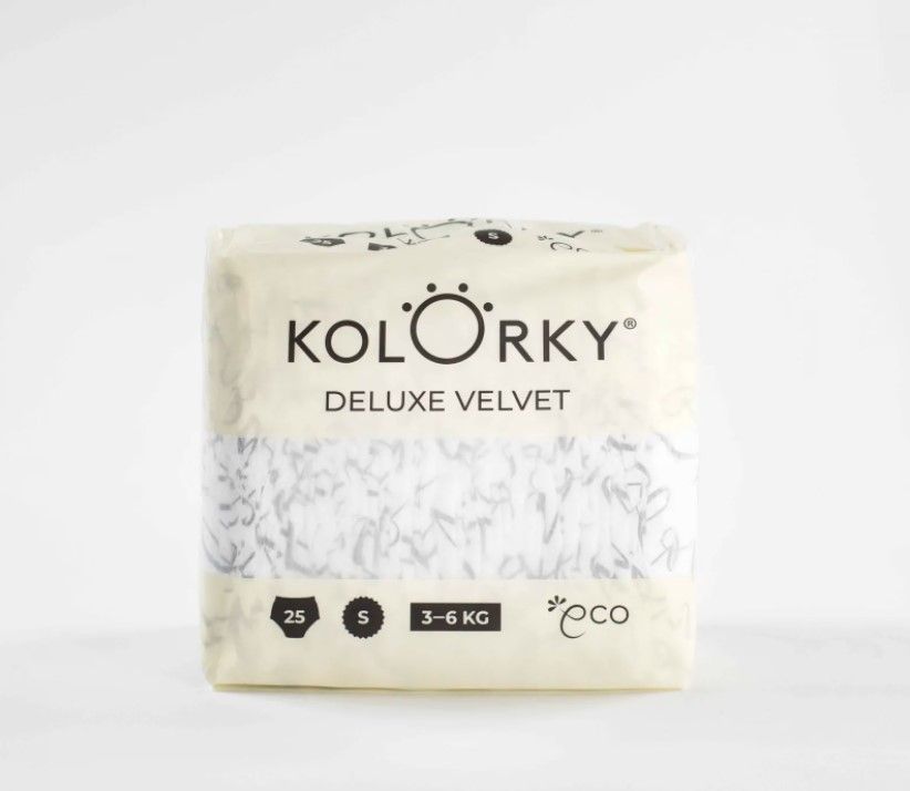 4x KOLORKY DELUXE VELVET Pleny jednorázové eko se sametovým povrchem S (3-6 kg) 25 ks - obrázek 4