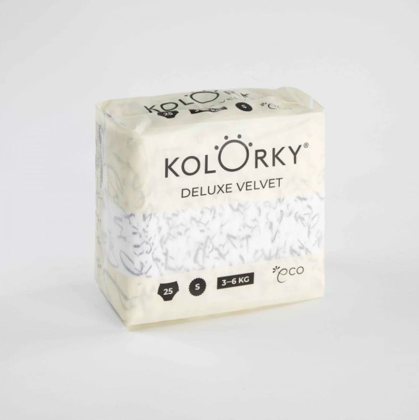 4x KOLORKY DELUXE VELVET Pleny jednorázové eko se sametovým povrchem S (3-6 kg) 25 ks - obrázek 8