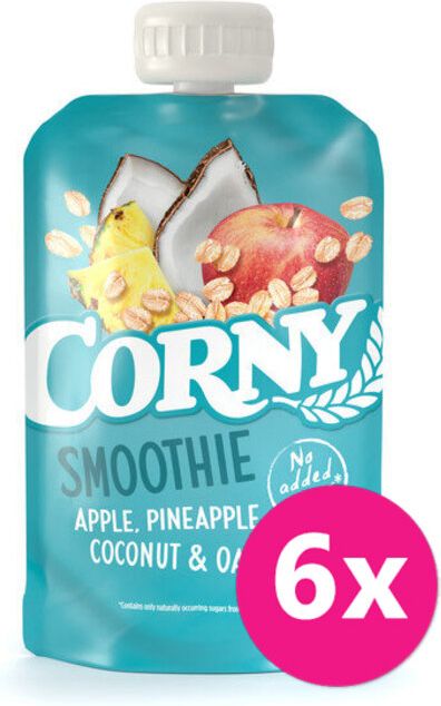 6x CORNY Smoothie jablko, ananas, kokos, ovesné vločky 120 g - obrázek 1