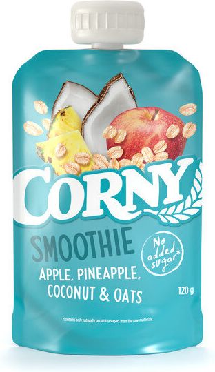 6x CORNY Smoothie jablko, ananas, kokos, ovesné vločky 120 g - obrázek 2