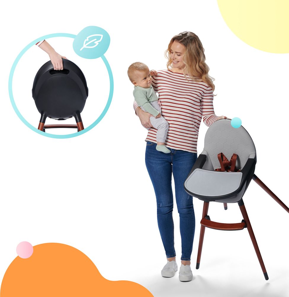 KINDERKRAFT Židlička jídelní FINIX Grey - obrázek 12