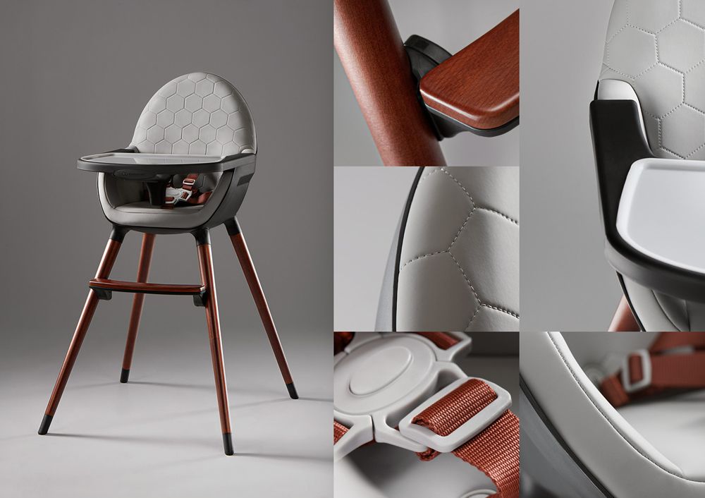 KINDERKRAFT Židlička jídelní FINIX Grey - obrázek 15