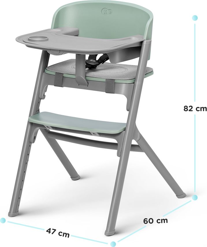 KINDERKRAFT Židlička jídelní 3v1 LIVY Olive Green - obrázek 5