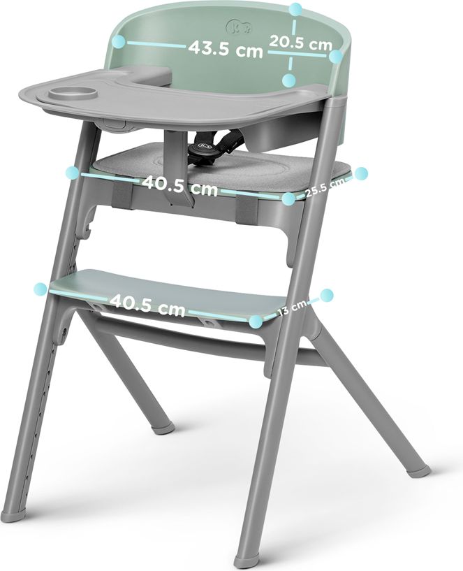 KINDERKRAFT Židlička jídelní 3v1 LIVY Olive Green - obrázek 6